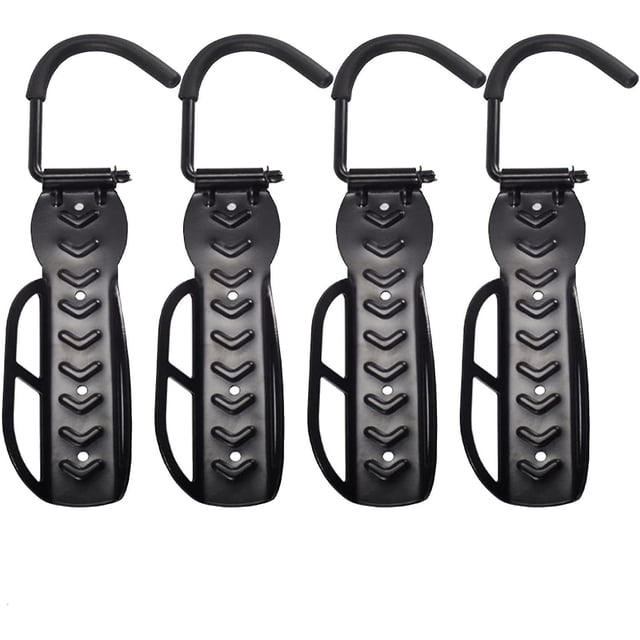 Set Of 4pcs Bicycle Holders, Wall Mount Bicycle Hanger, For Indoor Bike Wall Storage Racks, Tyre Holders, Black,screws Included