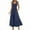 Navy, variant on Under $20 Dress for Women, Women's Fashion Sexy Solid Sleeveless Pleated Dresses Long Dress Midi Maxi Dresses Elastic Waist Boho Beach Dress Pockets(Army Green,L)