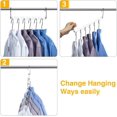 thumbnail image 3 of Metal Magic Hangers Space Saving Hangers for Closet Closet Hangers Space Saver Organizer Shrit Organizer for Closet Space Saving Collapsible Hangers Updated Hook Design, 3 of 8