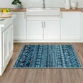 thumbnail image 6 of Bohemian Small Entryway Area Rug, 2x3 Blue Kitchen Rug Non Slip Entry Rugs for Inside House, Geomatric Tribal Doormat Indoor Entrance Throw Rugs Washable for Bedroom Entryway Bathroom, 6 of 6