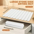 thumbnail image 5 of 24"×16" Large Stone Dish Drying Mat for Kitchen Counter, ANUNU Dishes Drying Matt Kitchen Counter, Absorbent Diatomaceous Earth Bath Quick Dry Mats for Tableware, Bottles and Cup, 5 of 7