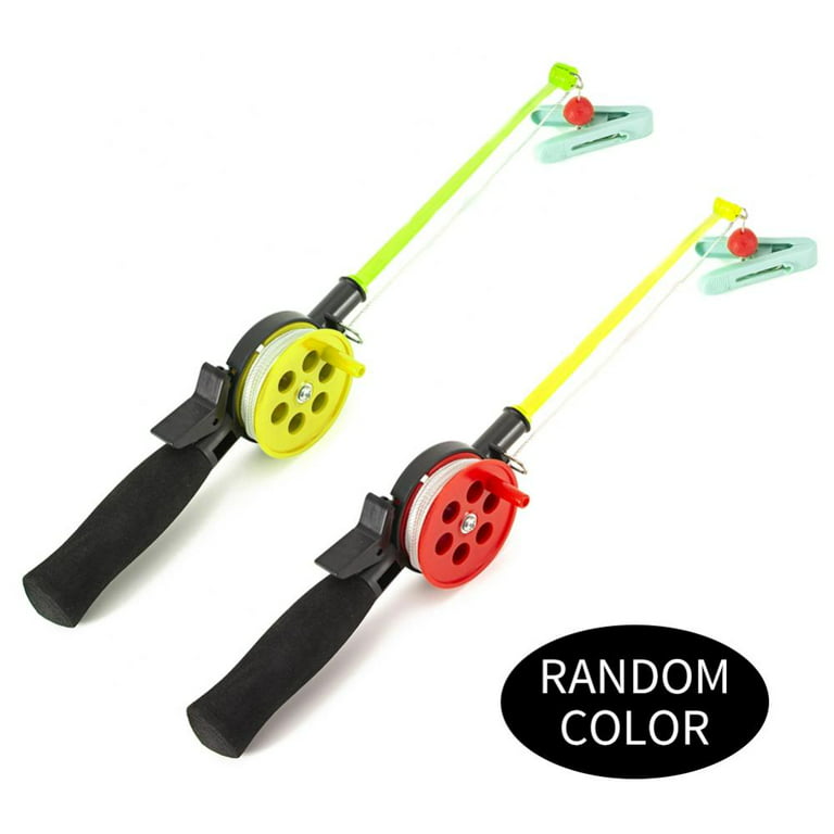 Summark Mini 2 Pcs Fishing Pole, 13.3in Kids Fishing Rod, for Ice Fishing Kids Fishing Random Color, Other
