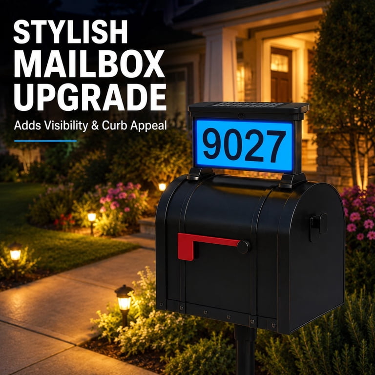 Avatar Controls Solar Address Sign, 12 Color-Changing LED Lights photo 8