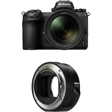 Nikon Z6 FX-Format Mirrorless Camera Body w/NIKKOR Z 24-70mm f/4 S with Nikon Mount Adapter FTZ II