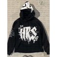 thumbnail image 3 of Sudadera con capucha Y2K Kpop Retro Street Fashion con capucha y letras estampadas con telaraña, sudadera de manga larga para hombres y mujeres, ropa, 3 of 5