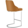 thumbnail image 5 of 26"Counter Height Bar Stools Set of 2 Modern Bar Stools with Steel U-Shaped Base Certified Faux Leather Upholstered Barstool Dining Chairs Pub Stools for Kitchen Island, 5 of 9