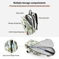 thumbnail image 5 of 2 Racquet Holder Tennis Backpack Tennis Racket Covers Gym Bags Stylized Birds, 5 of 8