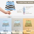 thumbnail image 3 of Ryvnso LED Bedside Table Lamp Blue Black Lines Bedroom Desk Lamps Nightstand Lampshade M, 3 of 7