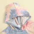 thumbnail image 6 of WOLLED Toddler Baby Summer Tie Dye Shorts Outfit for Girls 18M-6T Short Sleeve Hoodie Casual Tee Shirt and Shorts Set, 6 of 10
