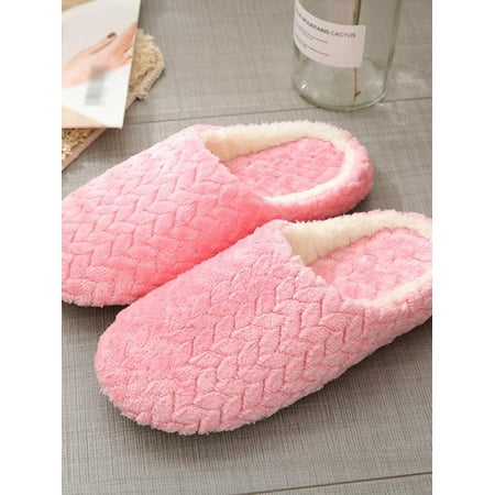 

Topumt Women s Cotton Slippers Plush Lined House Shoes for Indoor Outdoor w/Anti-Skid Suede Sole
