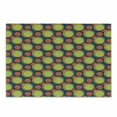 thumbnail image 1 of Retro Cutting Board, Spotty Pattern with Orange and Green Circles in Diagonal Direction, Decorative Tempered Glass Cutting and Serving Board, Small Size, Yellow Green Orange, by Ambesonne, 1 of 1