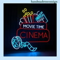 thumbnail image 3 of Handmadetneonsign Movie Time Neon Sign, Cinema Wall Art Decor, Cinema Theater Home Wall Decor 037689, 3 of 5