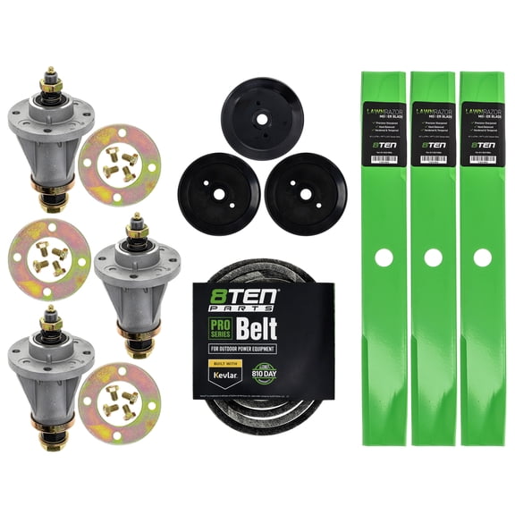 8TEN Blade Spindle Belt Kit for Toro Wheel Horse 15-48SC01 48-inch 106637 111726 MK1013490