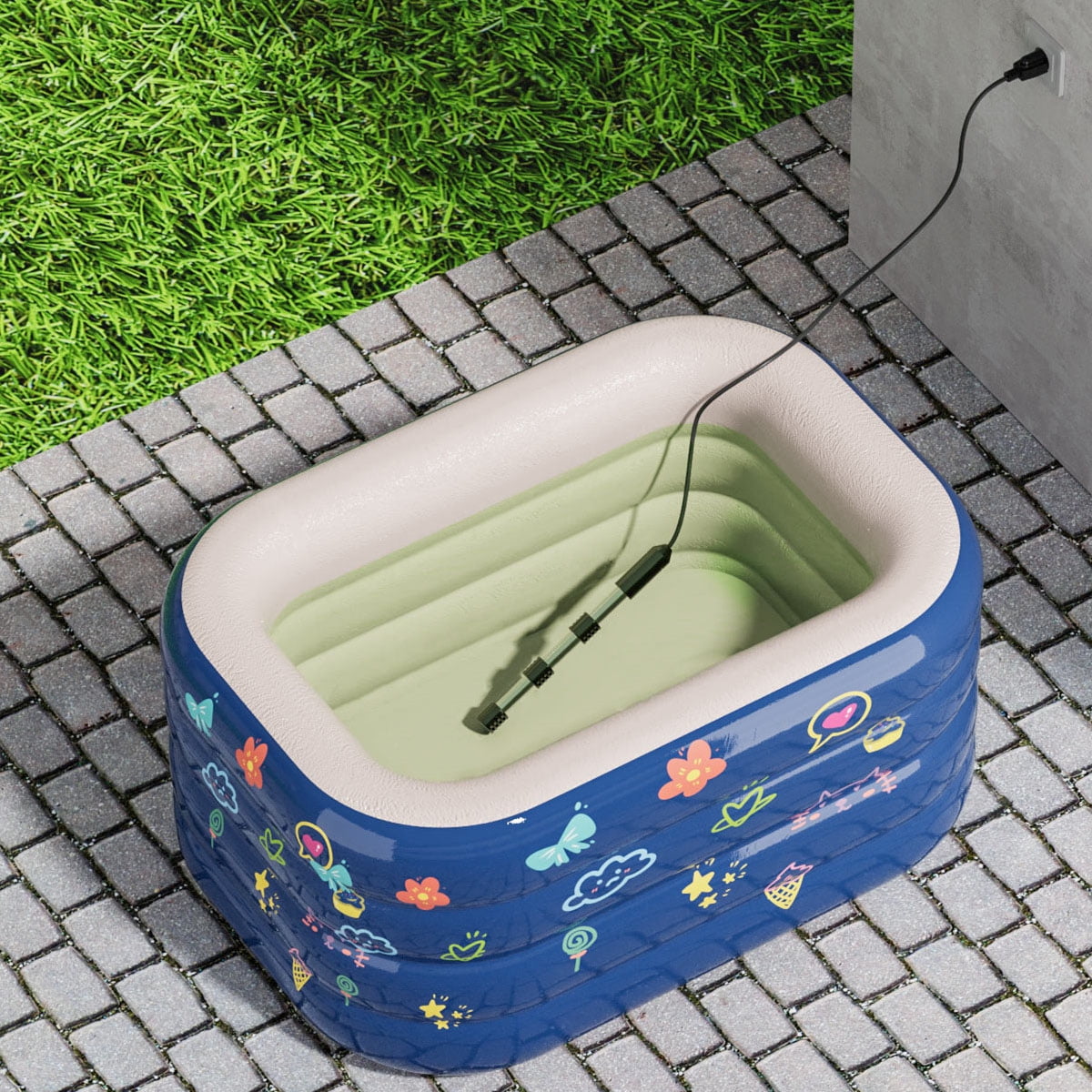 2000W Portable Submersible Water Heater with Thermostat for Bathtubs, Buckets & Inflatable Above Ground Pools