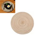 thumbnail image 3 of 4Pcs Circulaire Tasse Mat Tressage Résistant à la Chaleur Bol Plaque Tapis Nordique Style Isolation Coaster Kaki, 3 of 5