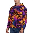 thumbnail image 2 of Bingfone Skull Men'S Drawstring Hoodie Long Sleeve Pocket Sweatshirts-Large, 2 of 9
