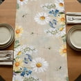 thumbnail image 5 of Table Runners 70 Inches Long Dress Scarves, Daisy Spring Floral Farmhouse Coffee/Dining/Kitchen Table Decor, Holiday Table Runner, Farmhouse Botanical Bees Elegant 13x70 Inch, 5 of 9