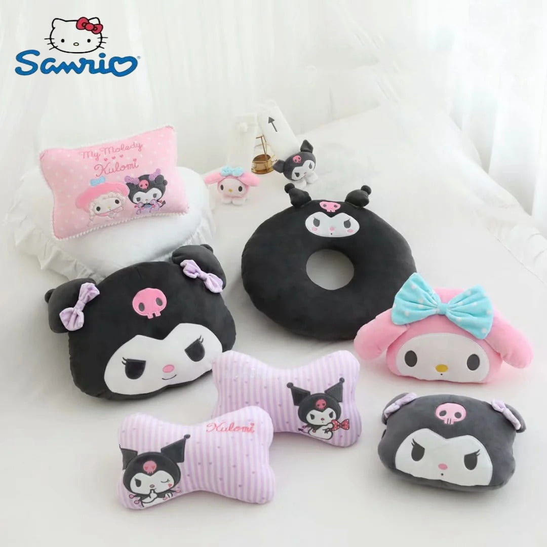 Kuromi My Melody Inspired Car Neck Headrest Pillow and Seatbelt Covers –  PeachyBaby