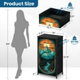 thumbnail image 3 of Western Dresser for Bedroom with 4 Storage Drawers Vintage Mountain Landscape River Pine Forest Glowing Sun Retro Color Dressers Chest of Drawers Steel Framed Fabric Closet Organizers for Entryway, 3 of 7