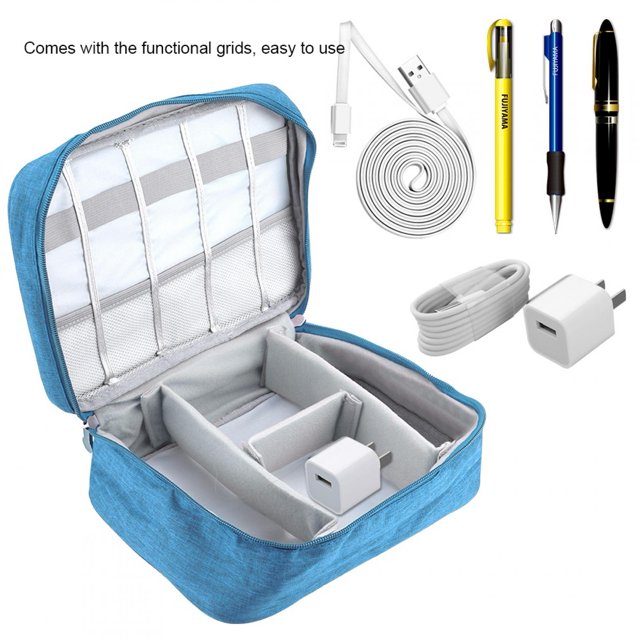 LYUMO Portable Storage Bag for USB Cable Power Bank Headphone Digital Garget Organizer, Portable Storage Bag, Power Bank Storage Bank