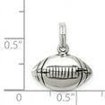 thumbnail image 3 of Sterling Silver Antiqued Football Charm, 3 of 3