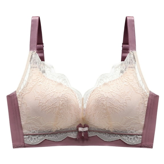 IROINNID Push-Up Bras For Women Solid Breathable No Steel Ring Sexy Lace Gathering Adjustment Lift Underwear