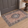 thumbnail image 3 of GENIMO 5'x7' Area Rug for Living Room, Machine Washable Non Slip Low Pile Rug for Bedroom Dining Room, Traditional Vintage Diamond, AZURA, 3 of 5