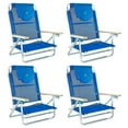 thumbnail image 1 of Ostrich SBSC-1016B South Adult Beach Lake Sand Lounging Chair, Blue (4 Pack), 1 of 8