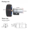 thumbnail image 2 of 25GA-370 DC 6V 12V 24V  Motor Gear 4mm Shaft With Mounting Bracket Coupling 65mm Wheel 12-1931 RPM for Car Model Motor, 2 of 6