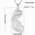thumbnail image 3 of HOARBOEG Mother Necklace Heart Shaped Opal Pendant Jewelry for Expecting Moms Stainless Steel Gift for Wife Girlfriend on Mothers Day Birthday Anniversary Valentine’s Day, 3 of 9
