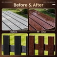 thumbnail image 3 of DWIL Wood Stain and Sealer in One, Water Based Semi-Transparent Outdoor Wood Stain for Decks, Fences, Furniture, Wood Paint, Fast Drying Low Odor Formula (32oz Peach Wood), 3 of 8