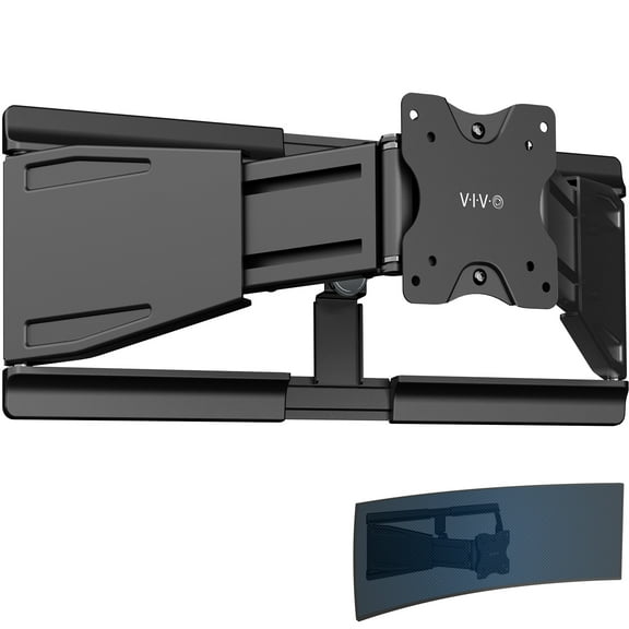 VIVO Low Profile Telescoping Ultrawide Monitor Wall Mount for Up to 49" Screens