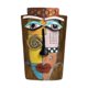 thumbnail image 1 of Maceta con forma de cabeza maya colorida, multifuncional, decorativa y con drenaje. Tamaño S, 1 of 9