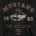 thumbnail image 2 of Ford Mustang The Boss Is In Unisex Adult Pull-Over Hoodie, Black,Medium, 2 of 5