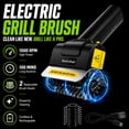 thumbnail image 2 of Electric Grill Brush, Electric BBQ Grill Cleaner 1500 RPM, Rechargeable Electric Grill Brush with 100 Min Runtime, Replaceable Heads BBQ Grill Cleaning Tool for Outdoor Grills, 2 of 8