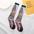 thumbnail image 5 of Cauagu Vintage Pink Drive View Print Women's Men's Ankle Socks 1-pack Casual Athletic Socks for Unisex Adult Moisture-Wicking Socks for Daily Wear/Running/Sport, 5 of 8