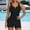 F-291Black, variant on ZHOGXU Women's Tankini Swimsuit Sleeveless Solid Color Top And Bottoms Comfortable Stylish Two Piece Swimwear For Beach Pool,Black,L