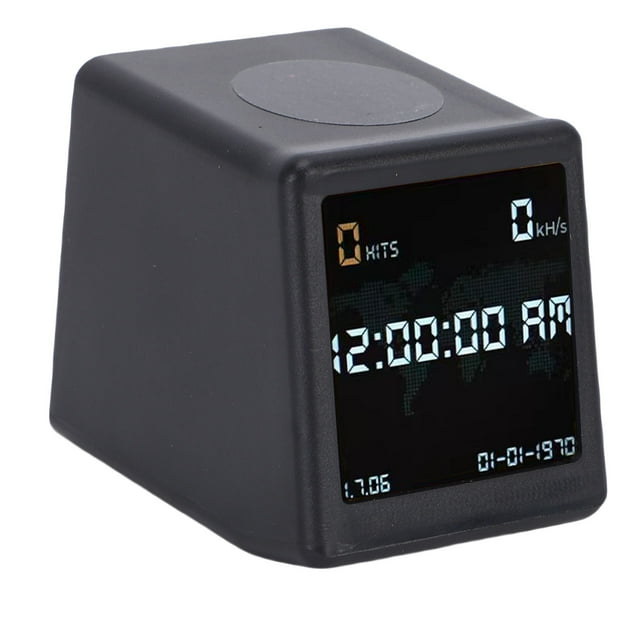 Bitcoin Lottery Miner, Bitcoin Stock Ticker Digital Clock with Weather Temperature, Humidity Display, 1060kH / s Hash Rate Lottery Digital Clock