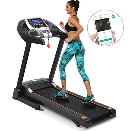 2.25HP Folding Electric Treadmill with Incline Motorized Running Machine Smartphone APP Control for Home Gym Exercise 230lb Capacity