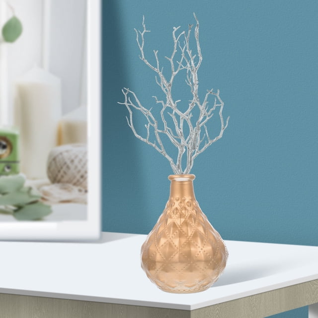 FESTFENDS 6Ud Ramas Artificiales Plateadas Ornamentales Para De Y Fiestas
