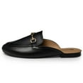 thumbnail image 2 of Alpine Swiss Erin Womens Flat Mules Loafers Round Toe Blackless Slide on Shoes, 2 of 7