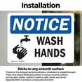 thumbnail image 3 of (2 Pack) Wash Hands OSHA Notice Sign 10 Inch X 7 Inch Vinyl Label Decal Sticker Weather Resistant, UV Protected for Workplace, Business, and Construction Site, Made in the USA, 3 of 7