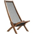 thumbnail image 3 of Irene Inevent Chair Foldable Leisure Chair Wooden Slanted Back Accent Chair Simple Indoor Outdoor Furniture, 3 of 10