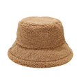 thumbnail image 2 of Dyfzdhu Winter Faux Fluffy Cow Print Bucket Hats Women Outdoor Warm Sun Hat Soft Velvet Fisherman Cap Lady Panama Khaki, 2 of 6