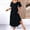 Black, variant on Cold Shoulder Maxi Dress for Women 2026 Summer Loose V Neck Short Sleeve Casual Swing Long Tshirt Dresses