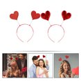 thumbnail image 4 of OULII 2Pcs Red Heart Headbands Valentines Day Accessories For Women Romantic Design, 4 of 8