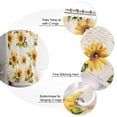 thumbnail image 3 of Sunflower Shower Curtain, 60" x 72", Vintage Flower Leaf Farmhouse Retro Background Waterproof Bathroom Curtain Washable Shower Curtain Set with 12 Hooks, 3 of 6