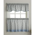 thumbnail image 2 of CHF Morocco Polyester Light Filtering Rod Pocket Curtain Tier Pair, Silver, 58"x36", Set of 2, Adult, 2 of 2