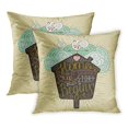thumbnail image 1 of BOSDECO Housse de Coussin Citation Colorée Gribouillis Boîte de Nidification et Vane Dessin Animé Mignon Lettrage "la Maison Est Là Où Notre Histoire Commence" Jaune 18x18 Pouces Lot de 2, 1 of 1