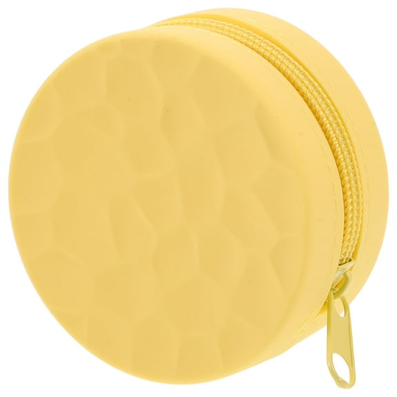 NICEXMAS Back to School Rubber Coin Purse Purse Silicone Yellow 1Pcs for Coin Storage